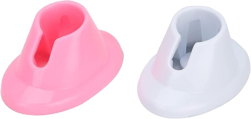 2 Pcs Soft Rubber Nail Polish Bottle Holder Stand Anti-Spill Art Organizer Display for Manicure Tools Salon Professional Design Foot, Hand and Care, Pink