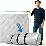 Memory Foam Mattress Vacuum Bag, Heavy-Duty Mattress Storage Bag for Moving and Transport, Mattress Compression Bag with Straps & Dual-Zip Seal (Twin/Twin XL)