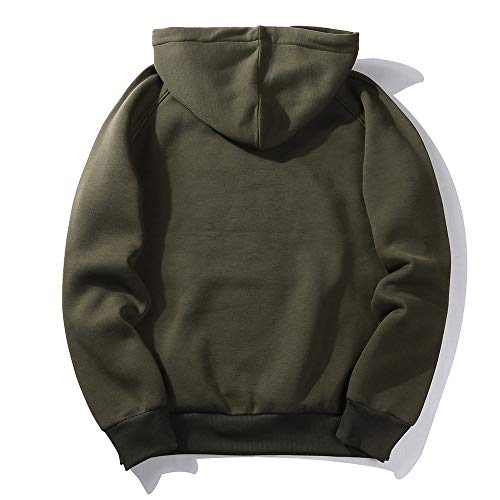 Sweat à capuche homme oversize en coton col rond style classique - 3