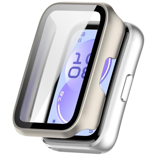 YAODLE For HUAWEI Band 11 �J�o�[ �t�@�[�E�F�C Band 11 �Ή� �ی�J�o�[ PC�f�� �K���X�t�B������̌^ �S�ʕی�P�[�X ��d�\�� �h�o ���{���Ɏq�� �L�Y�h�~ �����y�ʁiStarlight�j