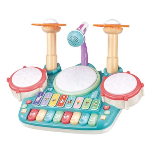 NIGOE子供用ドラムセット楽器おもちゃ マイク付き オルゴール 音楽子供…
