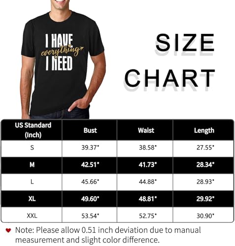 Fryaid I Have Everything I Need Matching Shirt For Couples Him And Her T Shirt Funny Cute Honeymoon Graphic Tees Short Sleeve Tops B-Black thumb #5