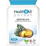 Bromelain 2500 GDU/g High Strength 1200 GDU per Capsule for Inflammation, Swelling & Recovery 60 Vegan Capsules Pure Pineapple Enzyme Supplement for Digestion Support UK Made - Health4All