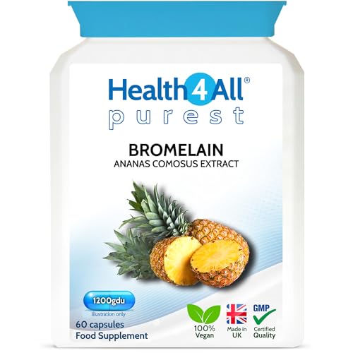 Bromelain 2500 GDU/g 60 Vegan Capsules High Strength 1200 GDU per Capsule