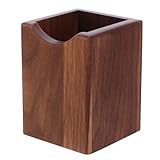 UTHCLO Multifunktionaler Stiftehalter aus Natürlichem Holz Schreibtisch Organizer mit Robustem Bleistiftebehälter Dekorativer Holz Stifthalter für Büro und Schule