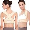 JMPOSE Posture Corrector for Back Support: Adjustable Shoulder Posture Brace for Men and Women (Beige, Large/X-Large)