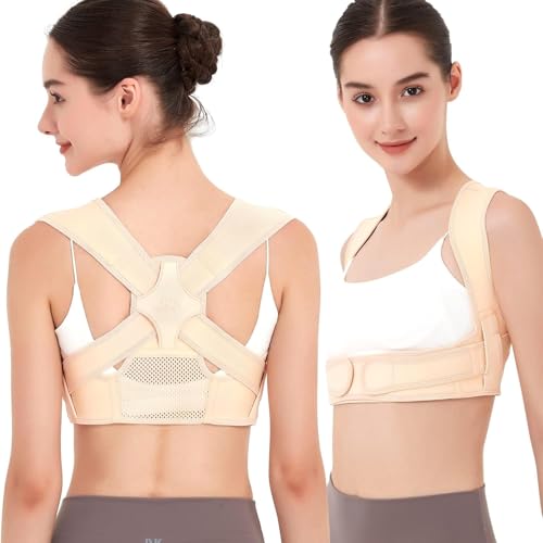 JMPOSE Corrector de postura mujeres y hombres, soporte trasero transpirable para corregir la postura, corrector de postura ajustable para la espalda (Grande/X-Grande)