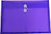 Filexec Poly envelope, Legal size, Side load, Button string closure, Purple (Pack of 6) (50069-15104)