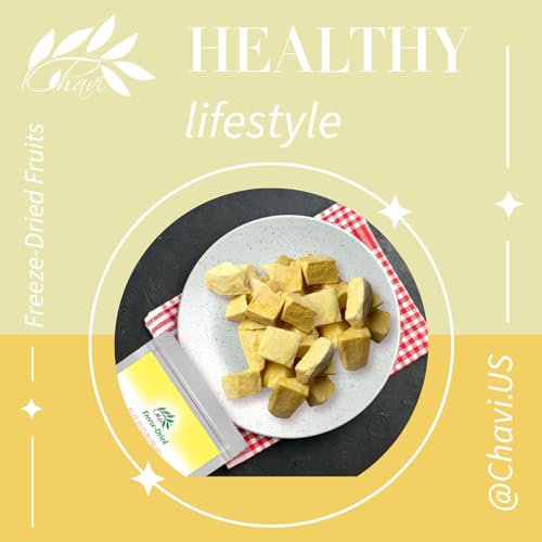 Image of CHAVI Freeze-Dried Diced Mango | 4 oz | Pack of 2 x 2 oz | Healthy 1 Ingredient Superfood Supersnacks - Kids School Snacks - No Added Sugars or Preservatives - Non-GMO, Vegan, Gluten-Free