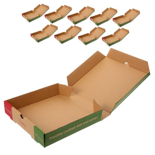 Unomor Pizza Wrapping Case 10pcs Pizza Box 8in Pizza Takeaway Box Paper Storage Containers Freshness Retained