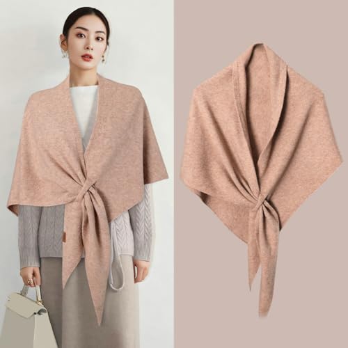 Shawl Wraps for Women Solid Lightweight Pashmina Blanket Scarf Cape Poncho Sweater Cover Up for Airplane Travel Winter Fall2
