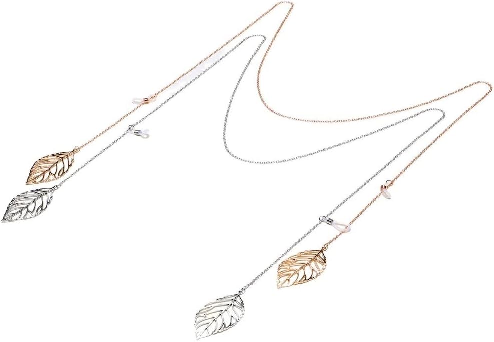 Metal Eyeglass Cord Gold Leaf Pendant Eyeglass Chain Fashion Accessories
