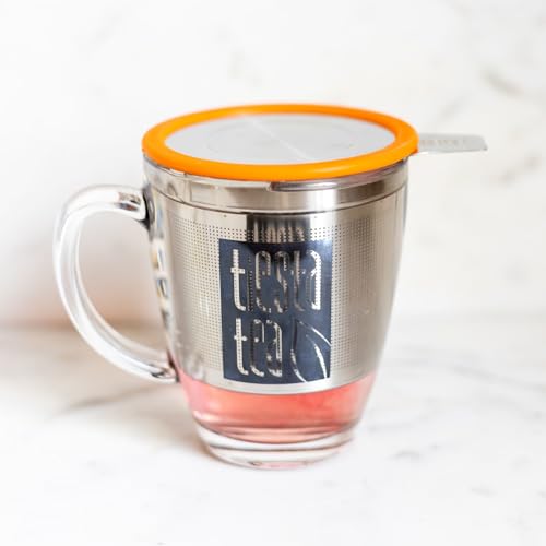 Image of Tiesta Tea - Holiday Cheer Tea Gift Set, Loose Leaf Holiday Blends with Infuser, Non-Caffeinated, Stainless Steel Brewbasket & 2 Refillable Tin Combo, Fireside Spice & Peppermint Cocoa