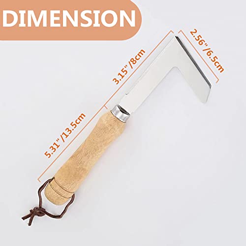 Goldhik Crack Weeder, 8.7" Stainless Steel Crevice Weeding Sickle Manual Weeder Lawn Yard Garden Sidewalk Tool #TOP1