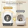 OROLEY Self-Cleaning Litter Box, Automatic Cat Litter Box with APP Control & Safety Sensor，Large Capacity Design for Multiple Cats,Built-in Deodorizing Scent Box and Garbage Bags