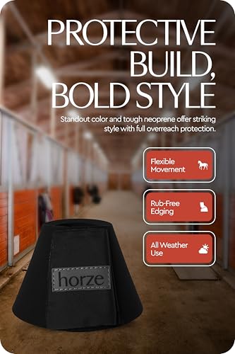HORZE Pro Overreach Bell Boots for Horses, Neoprene Pair Horse Bell Boots | Shock Absorbing Horse Hoof Boots with Quick Wrap Closure, Durable Hoof Boots for Horses' Leg Protection in All Sizes - Image 6