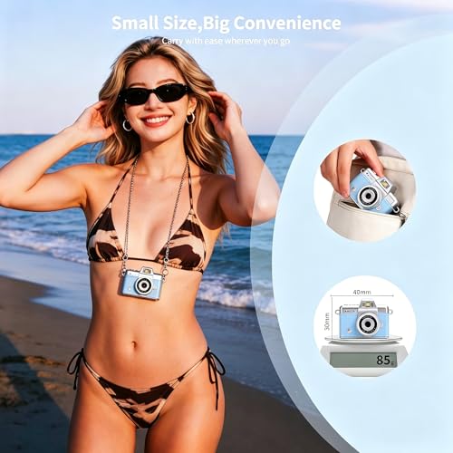 Appareil photo numérique portable compact vert double mode selfie autonomie 2h