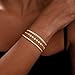 Gold Bracelets for Women Waterproof, 14K Real Gold Jewelry Trendy Thin Dainty Stackable Bracelet Pack Fashion Accessories Gifts for Womens Dainty Bracelets Silver Jewelry Gifts for Women Christmas