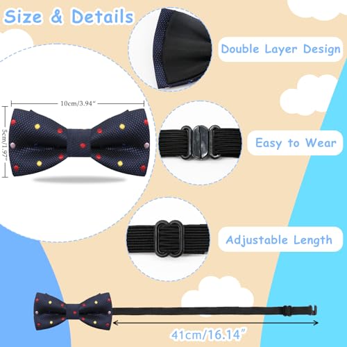 Polka Dot Bow Ties For Boys Girls, Adjustable Pre-tied Kids Boy's Bowtie for School Uniforms Wedding Party Concert3