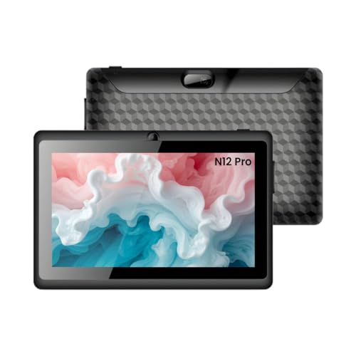 Image of IKALL N12 Pro - Android Wi-Fi Tablet, 3GB RAM, 16GB Storage, 7 inch Display, WiFi Only, 3000mAh Battery, Dual Camera, Compact & Lightweight Tablet for Entertainment & Learning (Black)