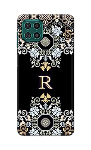Image of PRINTFIDAA Name II Initial II Letter Alphabet R Floral Pattern Printed Designer Hard Back Case Cover for Samsung Galaxy F62 / M62 -(WY) MVN1007