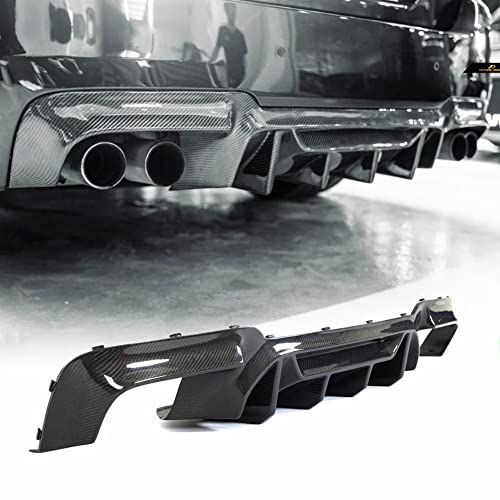 F10 M5 Carbon Fiber Rear Diffuser for BMW 5 Series F10 M5 Base Sedan 4 Door 2011-2016 Rear Bumper Cover Lower Lip Spoiler Valance Protector Factory Outlet