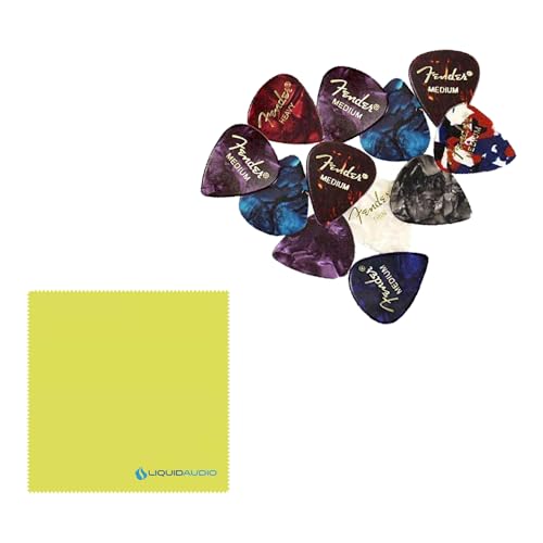 Fender Squier Bass Mini Precision Short Scale Bass Guitar, Indian Laurel Fingerboard, Black Bundle with 12x Fender Guitar Picks & Liquid Audio Instrument Polishing Cloth - Image 7