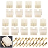 Glarks 200Pcs 6.3mm 9 Pin Way Electrical Automotive Wire Connector Male Female Socket Plug and Terminals Kit for Motorcycle, Bike, Car, Boats (10Set 6.3mm 9P)