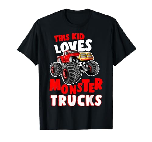 Monster Truck T-shirt pour enfant garçon fille Cadeau amusant T-Shirt