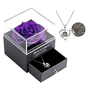 Eaprala Вечна истинска роза с колие I Love You...