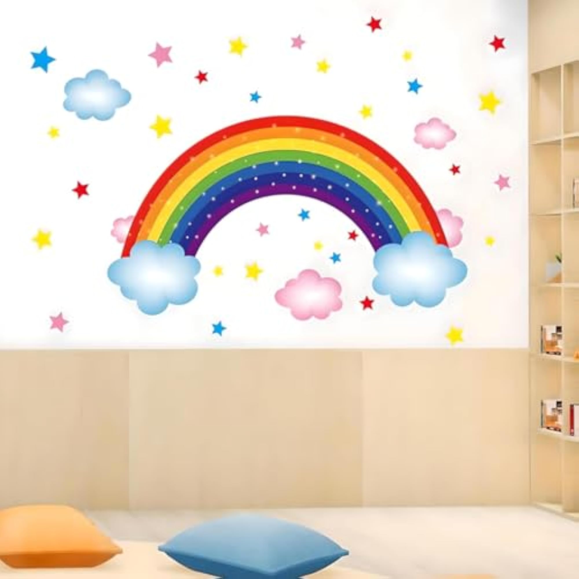 Rainbow Stars Wall Sticker for Kids Room