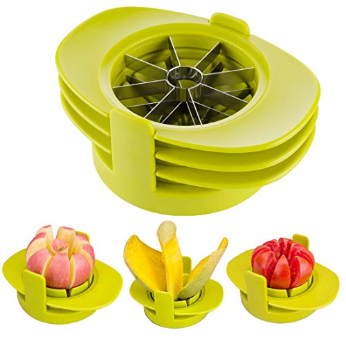 LinkIdea Apple Slicer Cutter Corer Peeler Set, 4-in-1 Stainless Steel Multi-Function Fruit Vegetables