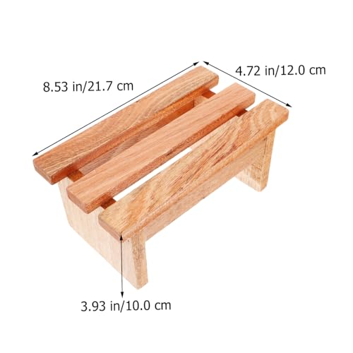 Tabouret en bois marron léger et antidérapant pour douche et sauna - 7