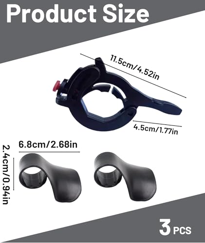 Image of 3-Pcs Throttle Lock Cruise Control for Bike, Bike Cruise Control for Long Rides, Cruise Control for Motorcycles, Cycle Hand Grip for Commuting and Touring
