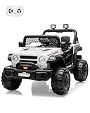 GarveeLife 12V Kids Ride On Car, 2 Seater Electric Toy Car for Toddlers and Children, Ride On Toys with Parent Remote Control, Battery-Powered w/Music & LED Lights