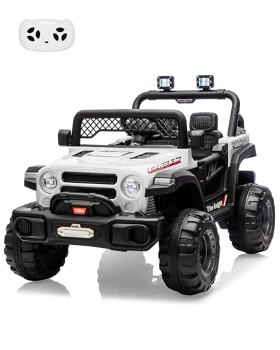 GarveeLife 12V 2-Seater Kids Ride-On Car with Lights