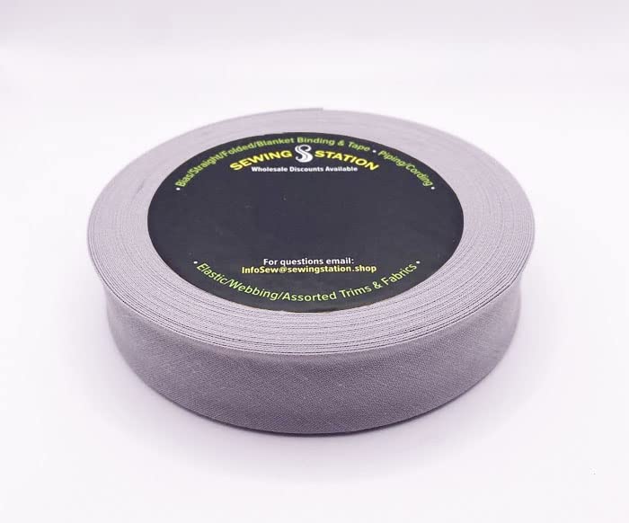 Miniatura 7 de Cinta BIAS de polialgodón doble plegable de 1" 25 yardas (blanco)