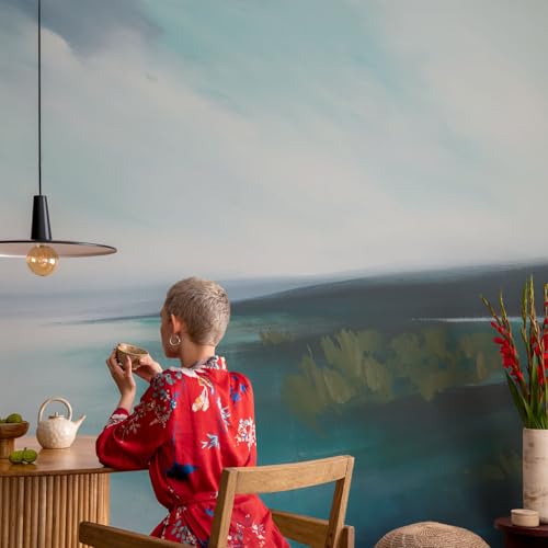Papier peint lavable facile à nettoyer intissé 250x250 cm avec colle murale incluse