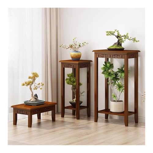 Base de bonsái ligera de bambú con soporte estable para el lateral del sofá del salón 6