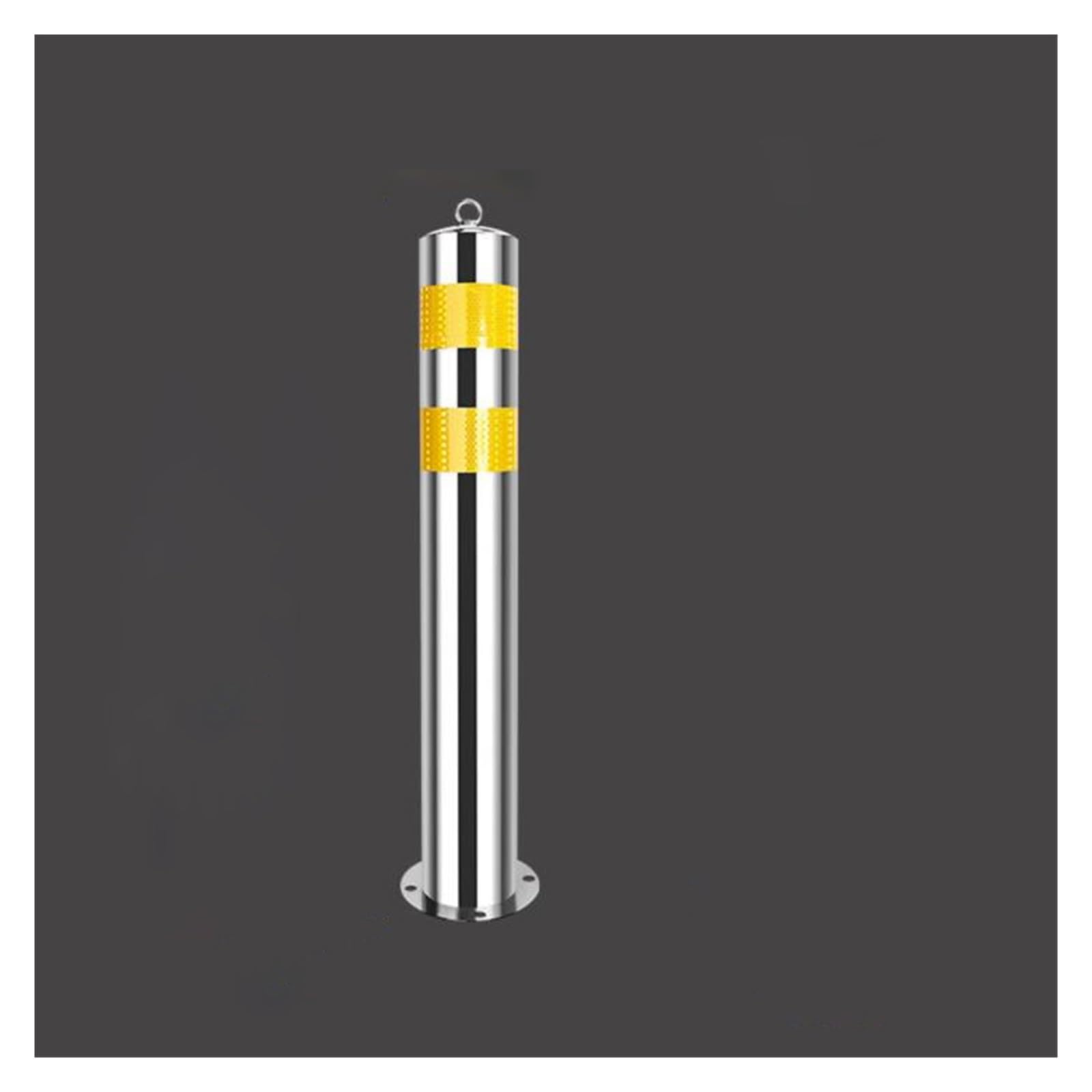 JYBNBBE Driveway Barrier Traffic Barricade Stainless Steel Parking Barrier Security Driveway Bollard Post Pole, Heavy Duty Parking Cones with Reflective Strips, Durable,Dia 11.4cm-75cm/30in