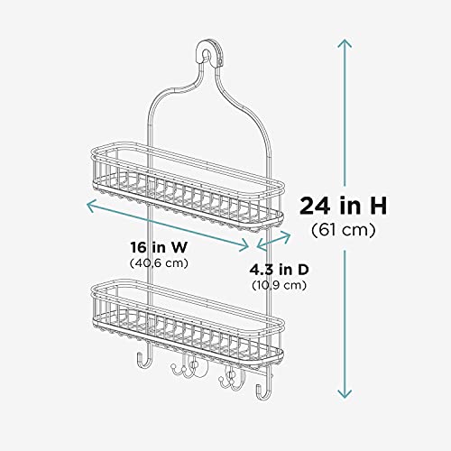 Zenna Home Extra Wide Hanging Over-The-Shower Caddy, Bronze #TOP5