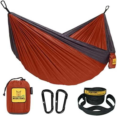 Camping hammocks - Camping Accessories Single or Double hammocks for Outdoor, Indoor Travel hammocks with Tree Straps. (Green)