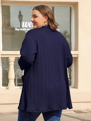 Image of BELAROI Plus Size Cardigan Sweaters for Women 2026 Pockets