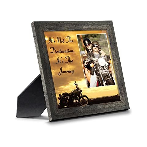 Crossroads Home Décor Patriotic Harley Accessories, Harley Wedding Gifts, It's Not The Destination Unique Motorcycle Wall Decor, 9760BW Cover