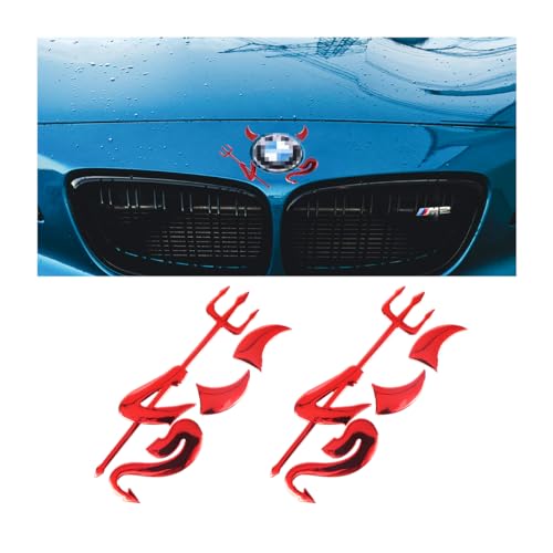 JNNJ 2 Pièces Voiture Autocollant Diable Tuning, Autocollant 3D Imperméable Pour Voiture Petit Diable Démon, Autocollant De Style Pour Voiture, Accessoires...