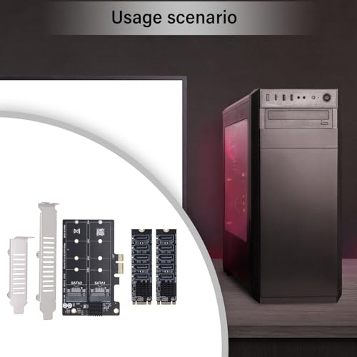 Carte adaptateur PCIE vers double SSD pour extension de PC de bureau - 3