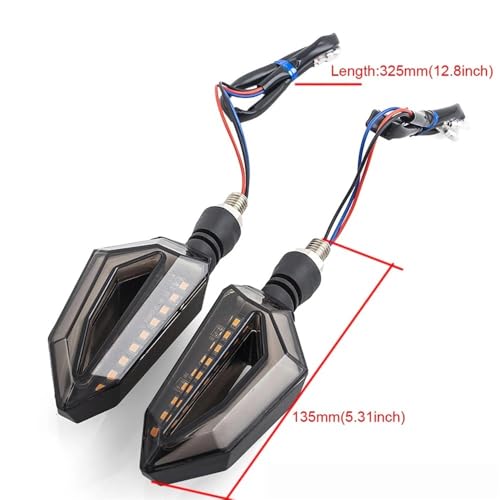 Para Motocicleta luces traseras de parada y giro de 12V azul y amarillo 3