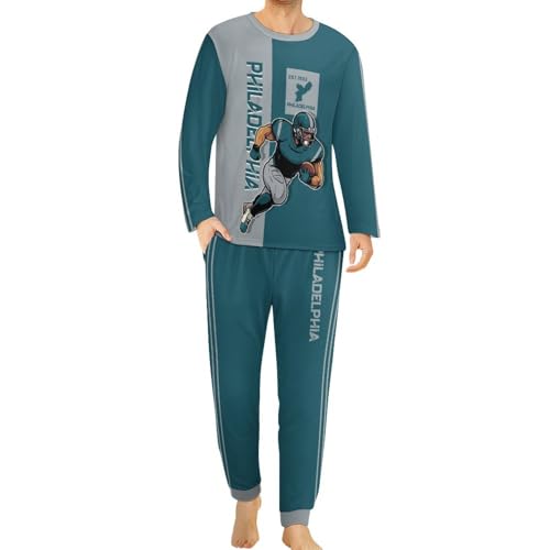 Personalized Long Sleeve Pajama Set for Men Custom Name Number Gift for Dad Son Husband2