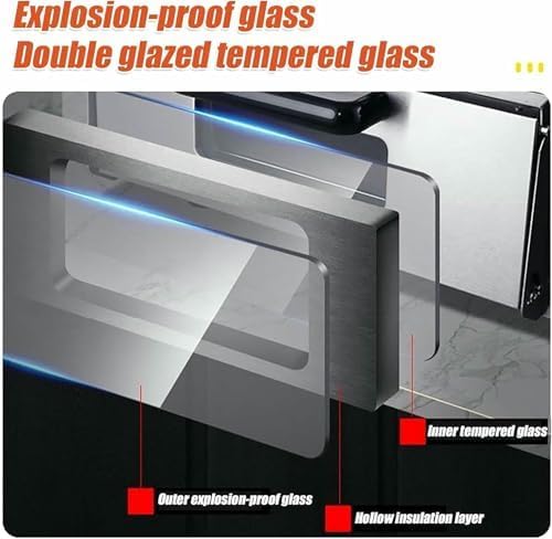 Commercial Electric Pizza Oven, 16-Inch Double Floor Toaster Grill, 40L Capacity, Stainless Steel for Restaurant and Home Use - Ideal for Pizza, Bread, Cakes, Barbecue, and Kebab