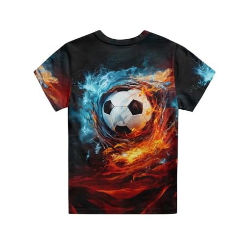 Image of JEOCODY Boys Girls Graphic Tees Funny 3D Printed Short Sleeve T-Shirts 3-16T